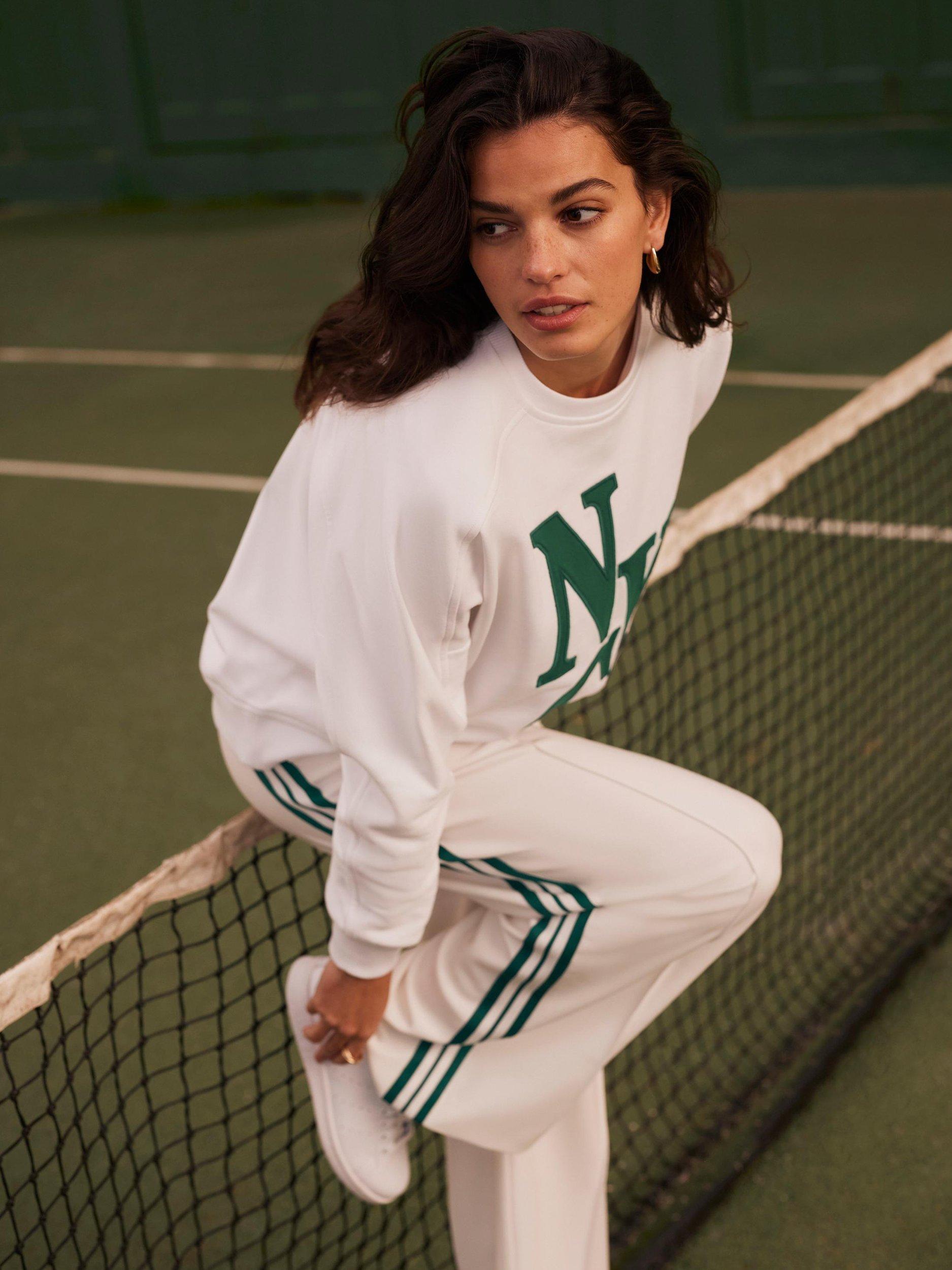 Product image 6 of 8, which shows Mint Velvet New York City Sweatshirt, White Ivory, XS