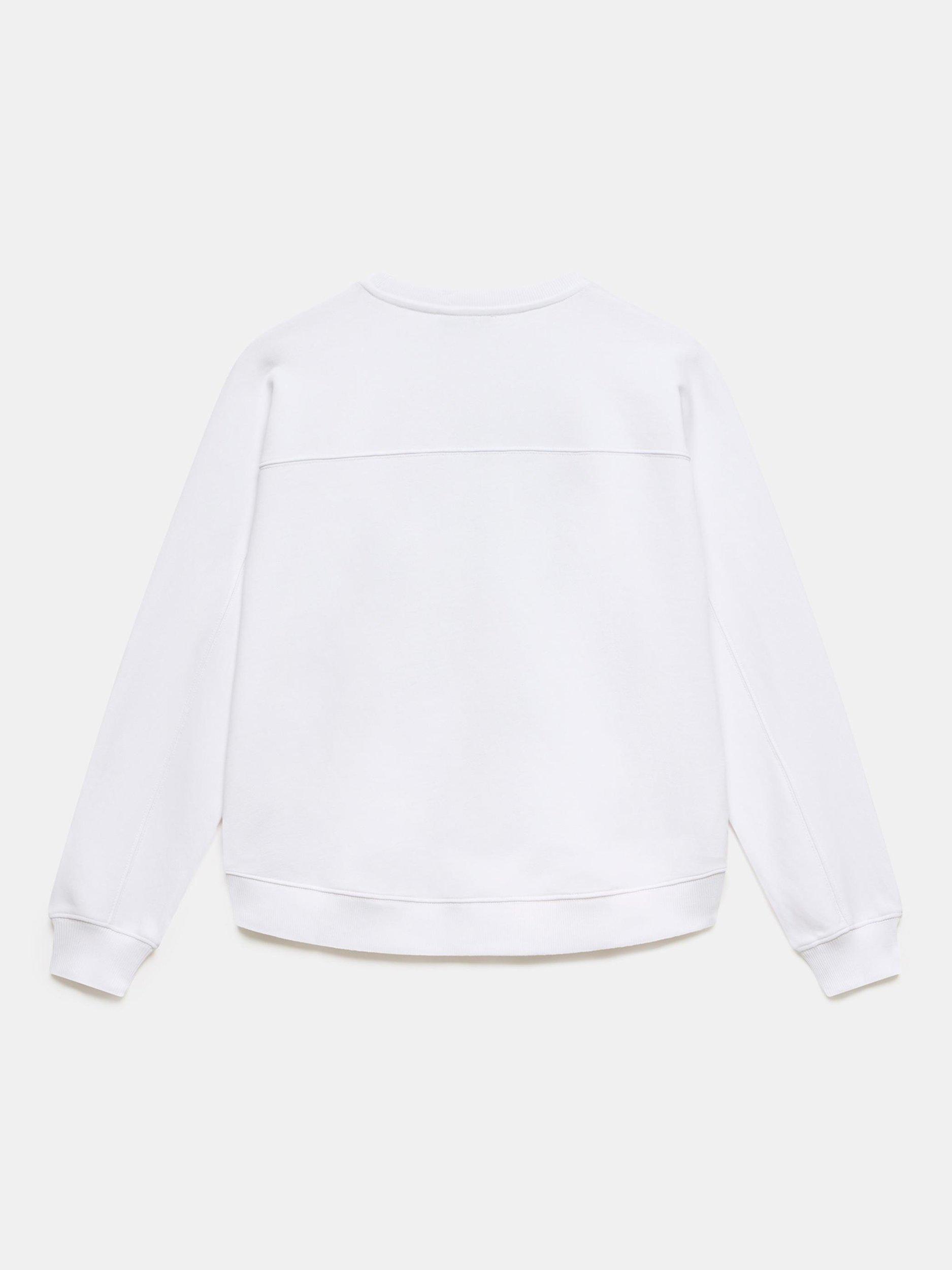 Product image 8 of 8, which shows Mint Velvet New York City Sweatshirt, White Ivory, XS