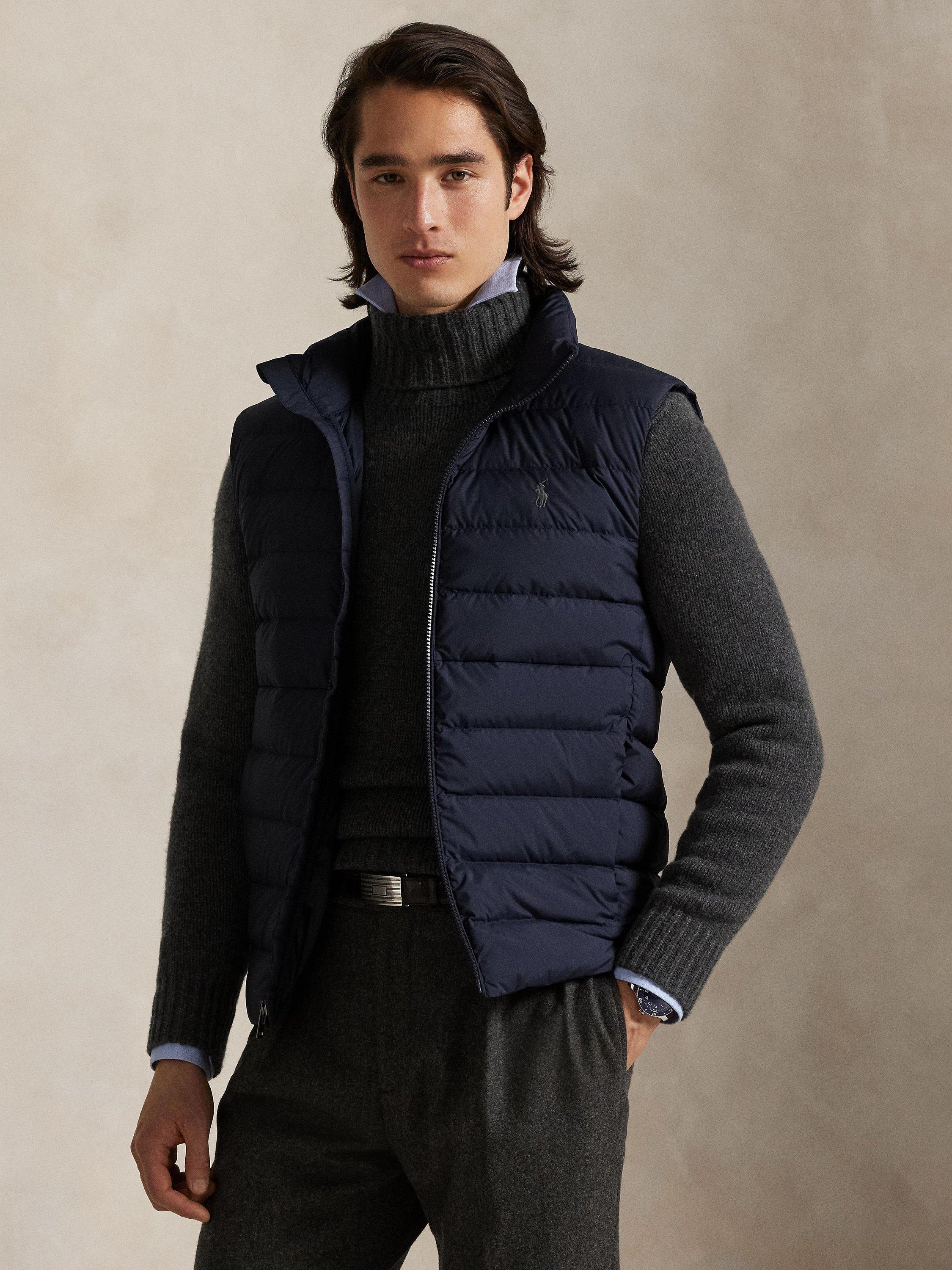 Product image 1 of 5, which shows Ralph Lauren Colden Packable Down Gilet, Collection Navy, S