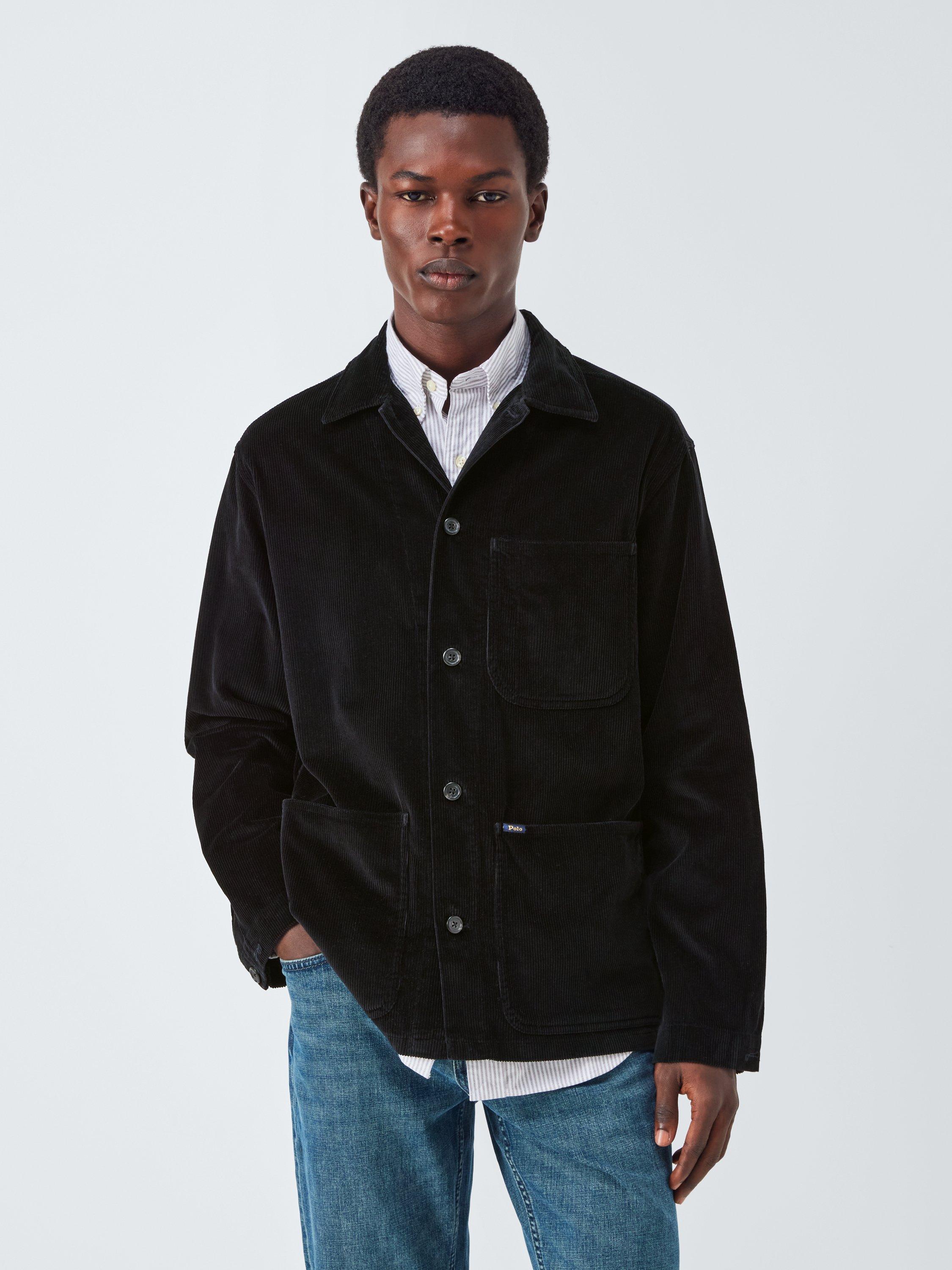 Product image 1 of 6, which shows Ralph Lauren Cotton Long Sleeve Collar Shirt, Polo Black, S