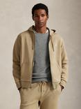 Polo Ralph Lauren Cotton Blend Double Knit Full-Zip Hoodie, Surrey Tan