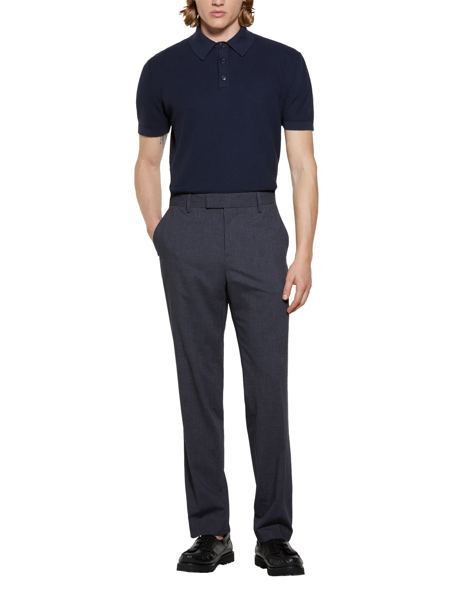 Product image 3 of 5, which shows SISLEY Tailored Formal Trousers, Mid Grey, 30R