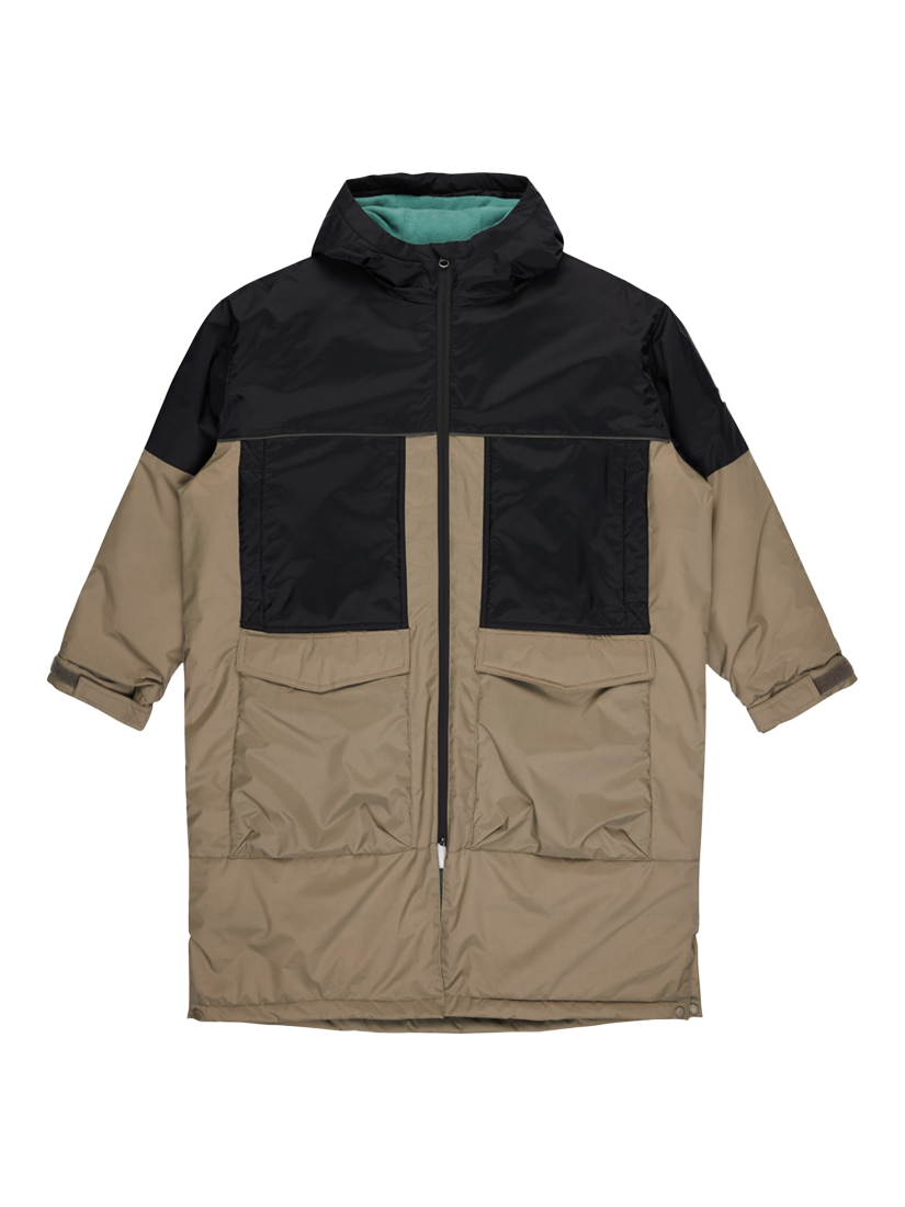 Product image 1 of 8, which shows Quicksilver Kids' Full Rig Changing Poncho, Fallen Rock, 8 years
