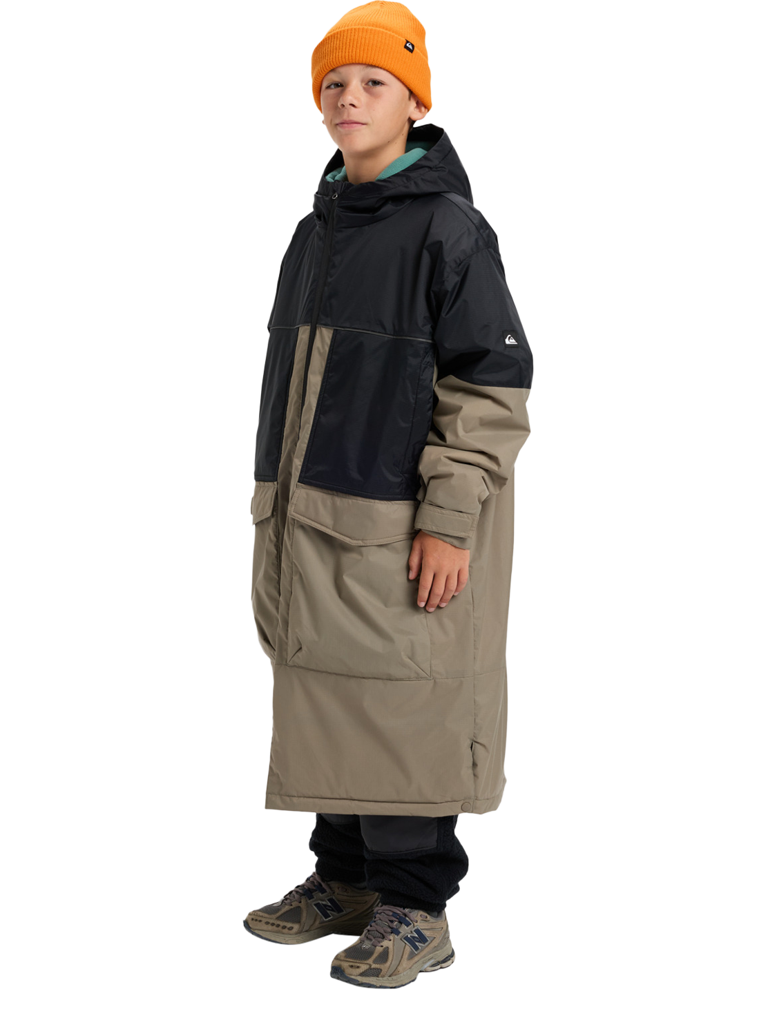 Product image 5 of 8, which shows Quicksilver Kids' Full Rig Changing Poncho, Fallen Rock, 8 years