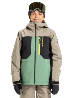 Quicksilver Kids' Dawson Technical Snow Jacket, Fallen Rock, Fallen Rock