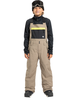 Quicksilver Kids' Mash Up Technical Snow Bib, Fallen Rock, Fallen Rock