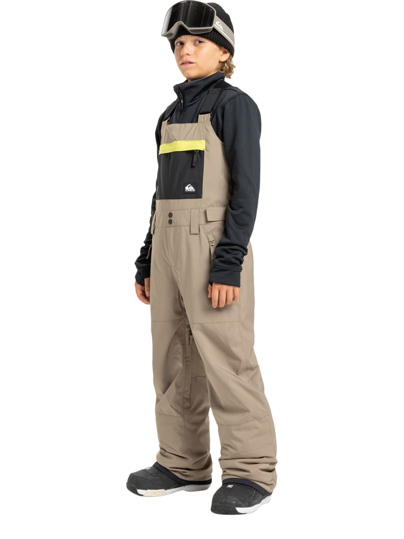 Product image 3 of 8, which shows Quicksilver Kids' Mash Up Technical Snow Bib, Fallen Rock, 8 years