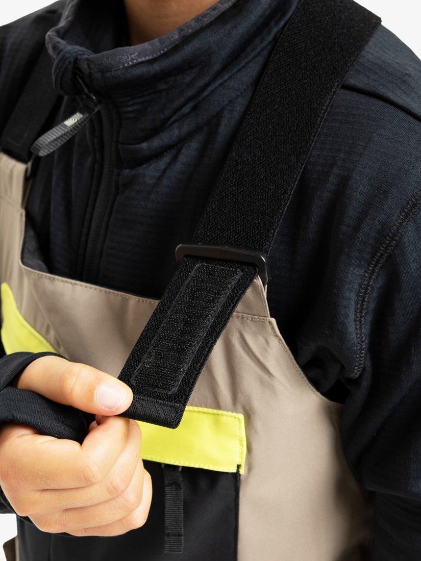 Product image 8 of 8, which shows Quicksilver Kids' Mash Up Technical Snow Bib, Fallen Rock, 8 years