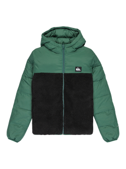 Quicksilver Kids' Scaly Reversible Hooded Jacket, Trekking Green, Trekking Green