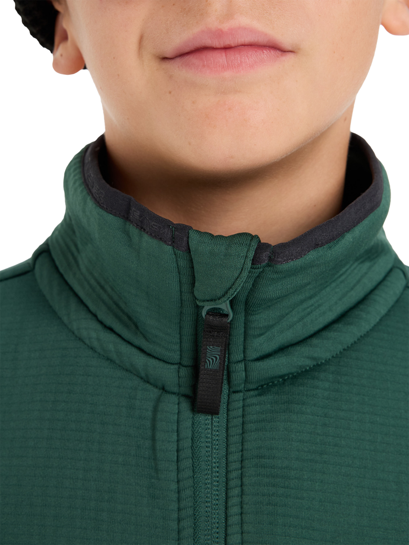 Product image 4 of 6, which shows Quicksilver Kids' Steep Point Technical Fleece Jacket, Trekking Green, 8 years