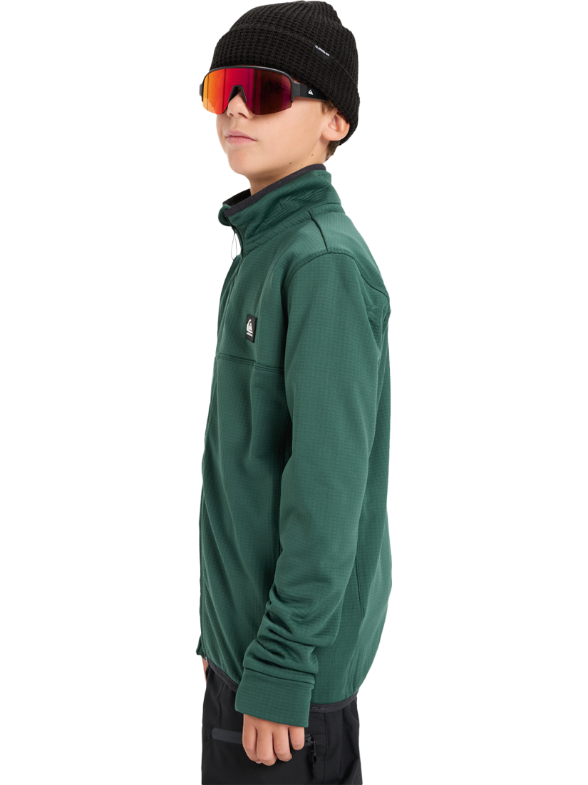 Product image 5 of 6, which shows Quicksilver Kids' Steep Point Technical Fleece Jacket, Trekking Green, 8 years