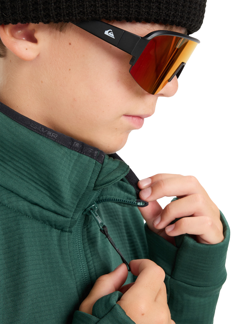 Product image 6 of 6, which shows Quicksilver Kids' Steep Point Technical Fleece Jacket, Trekking Green, 8 years