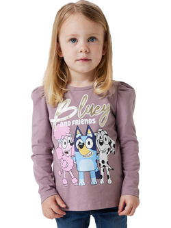 NAME IT Kids' Bluey Long Sleeve Top, Toadstool, Toadstool