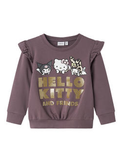 NAME IT Kids' Hello Kitty Sweatshirt, Moonscape, Moonscape