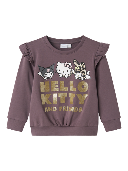 NAME IT Kids' Hello Kitty Sweatshirt, Moonscape, Moonscape