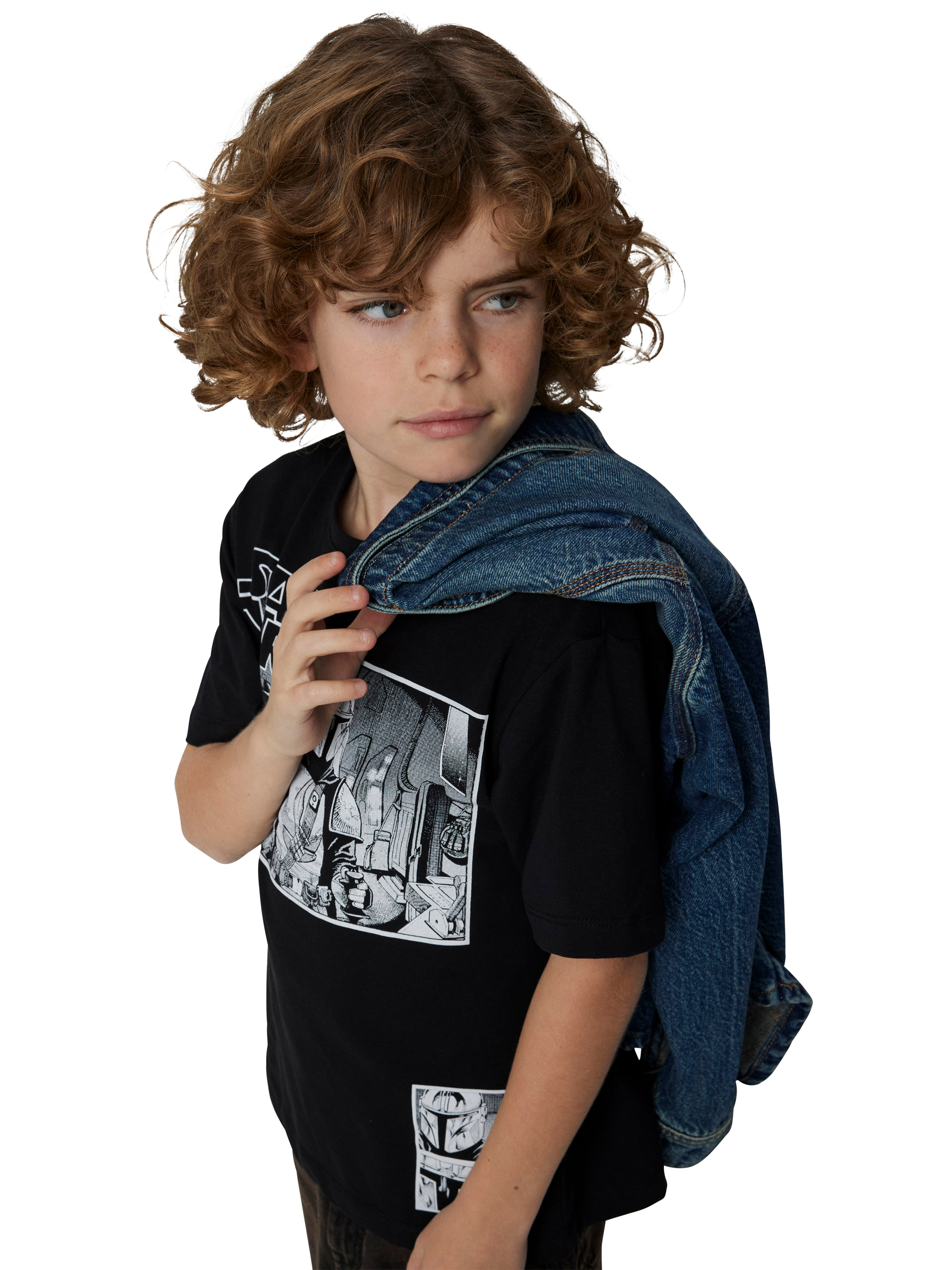 Product image 1 of 5, which shows NAME IT Kids' Star Wars T-Shirt, Black, 6 years