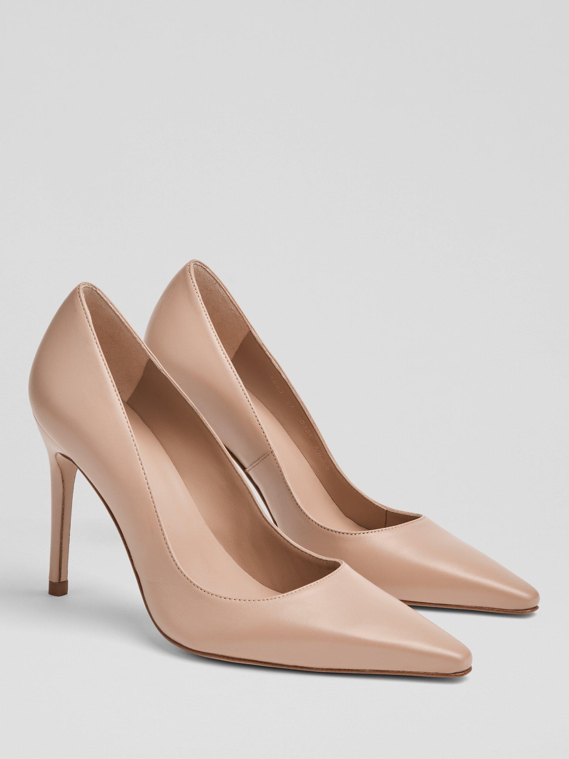 Product image 2 of 4, which shows L.K.Bennett Fern Pointed Toe Court Shoes, Beige, 2