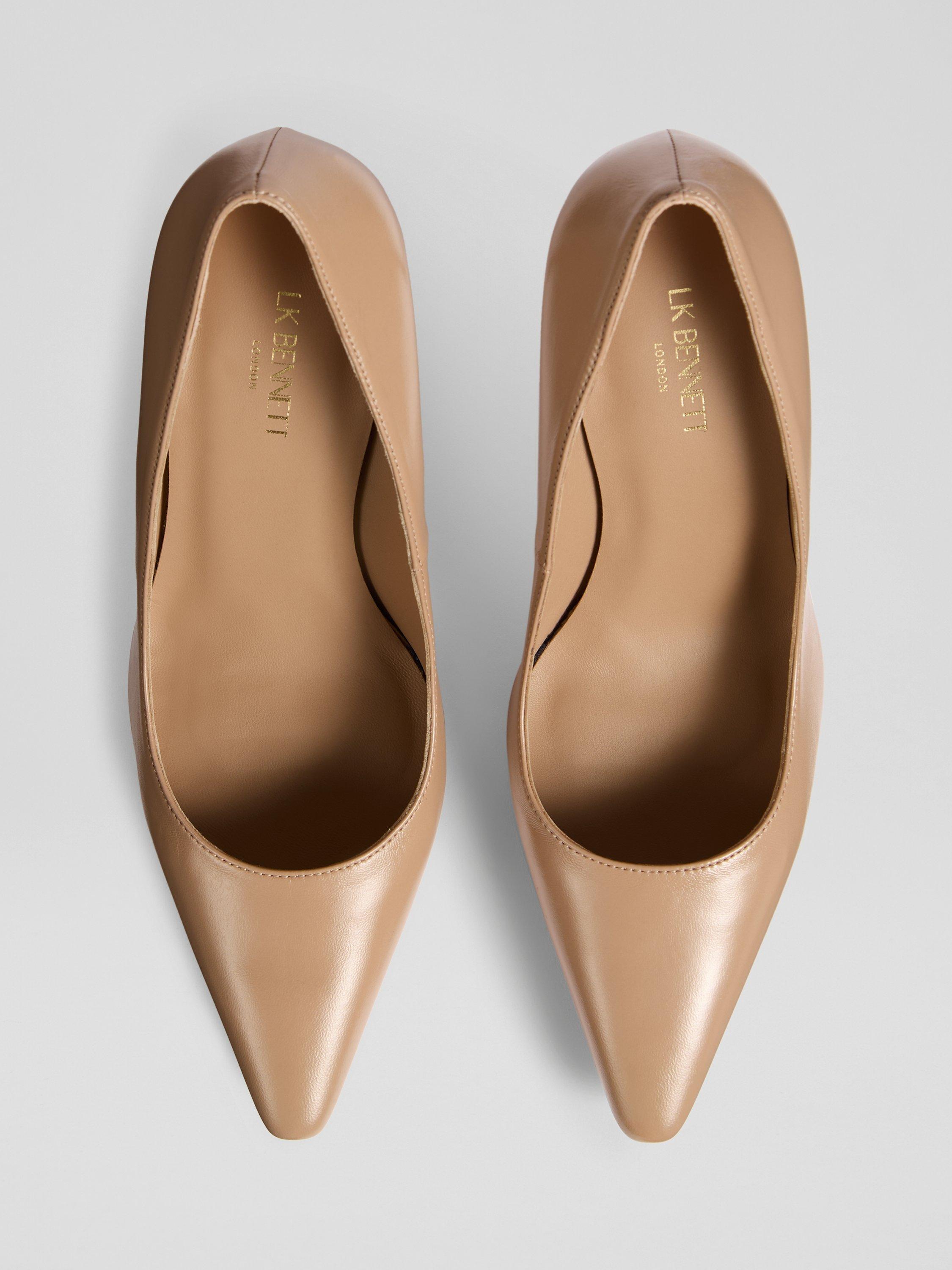 Product image 2 of 4, which shows L.K.Bennett Floret Pointed Toe Court Shoes, Beige, 2