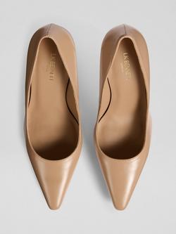 L.K.Bennett Floret Pointed Toe Court Shoes - view 2, Beige