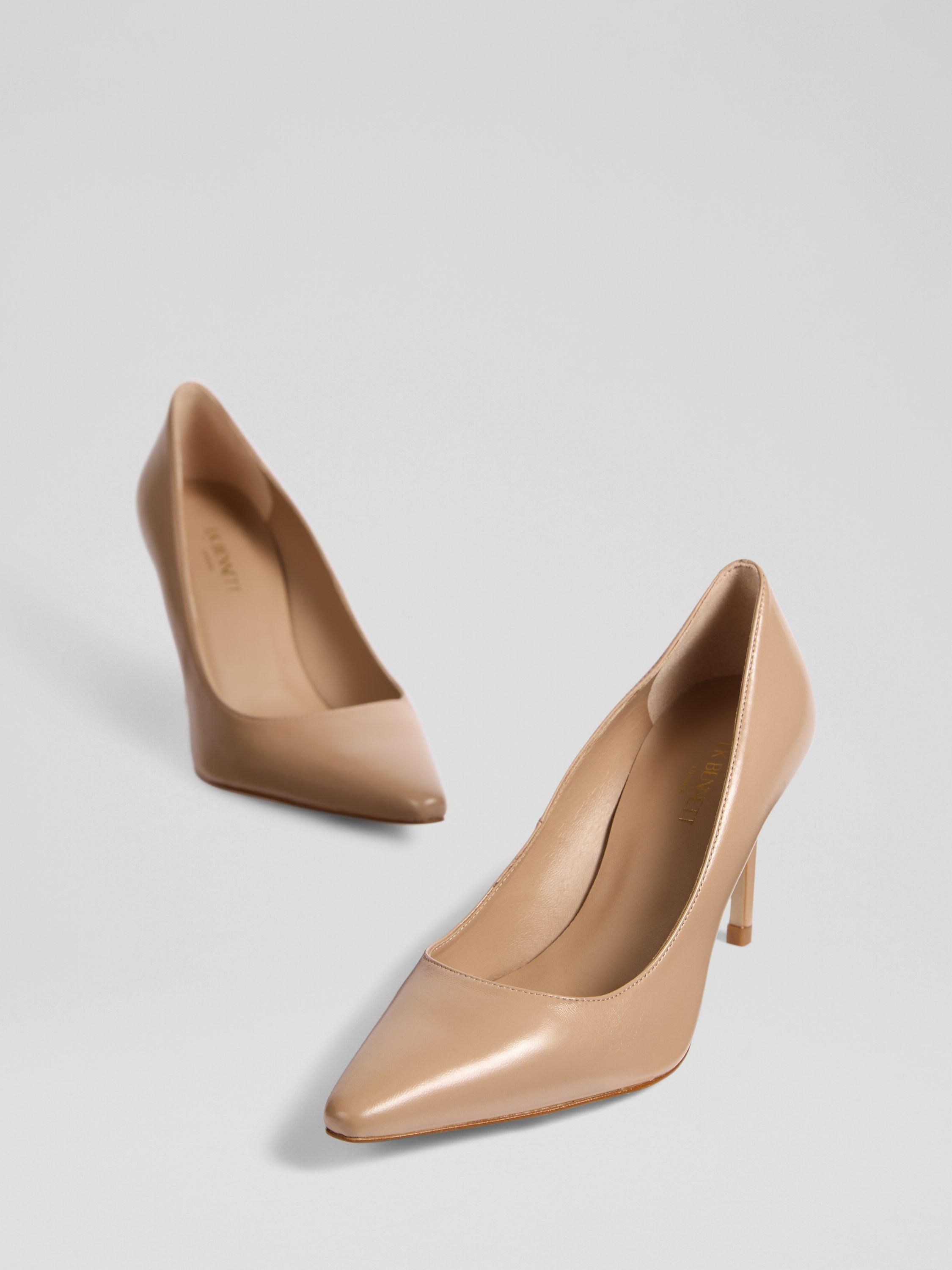 Product image 4 of 4, which shows L.K.Bennett Floret Pointed Toe Court Shoes, Beige, 2