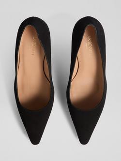 L.K.Bennett Floret Suede Closed Court Shoes - view 2, Black