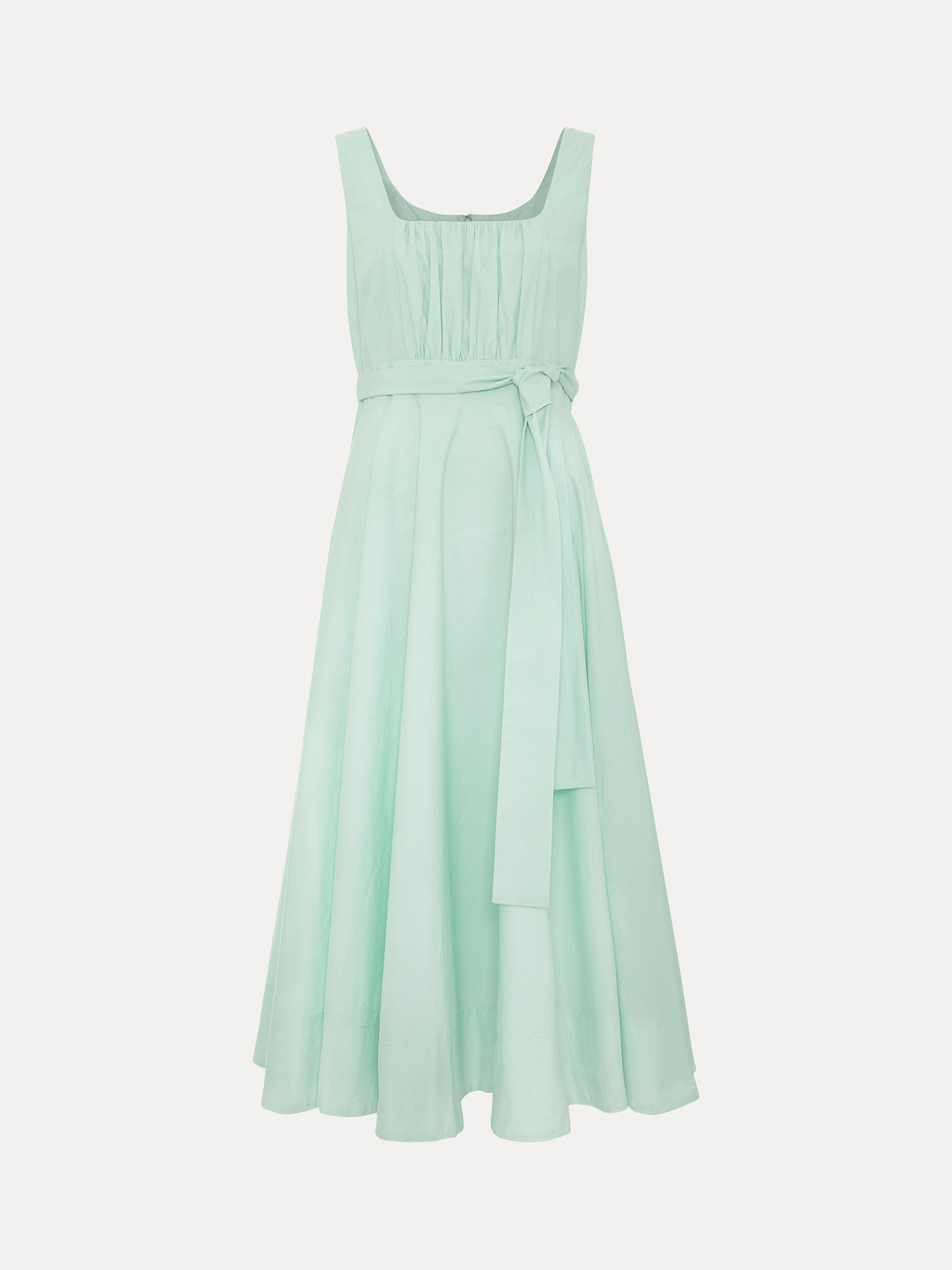 Product image 5 of 7, which shows Phase Eight Petite Melinda Ruched Dress, Pale Green, 10