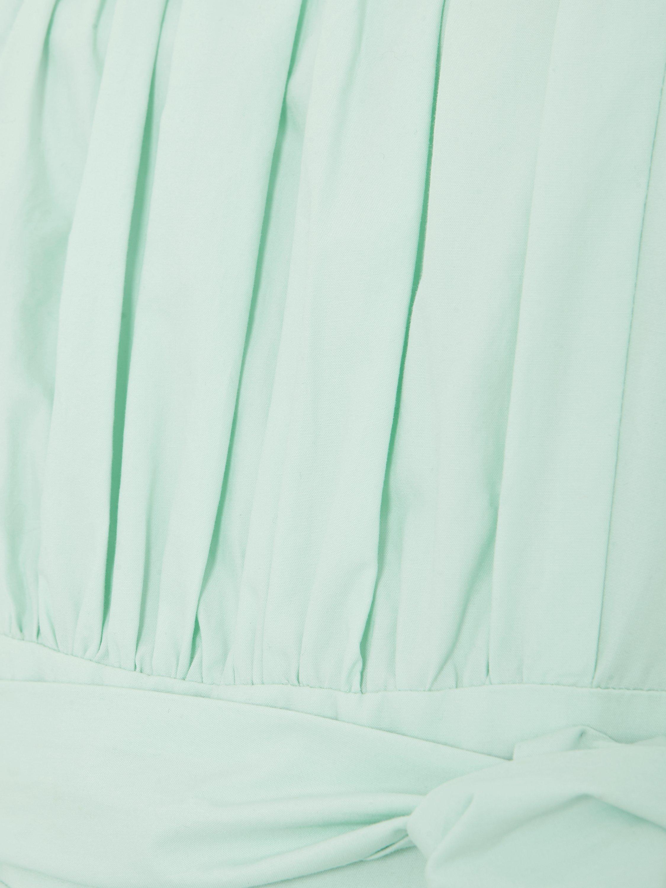 Product image 6 of 7, which shows Phase Eight Petite Melinda Ruched Dress, Pale Green, 10