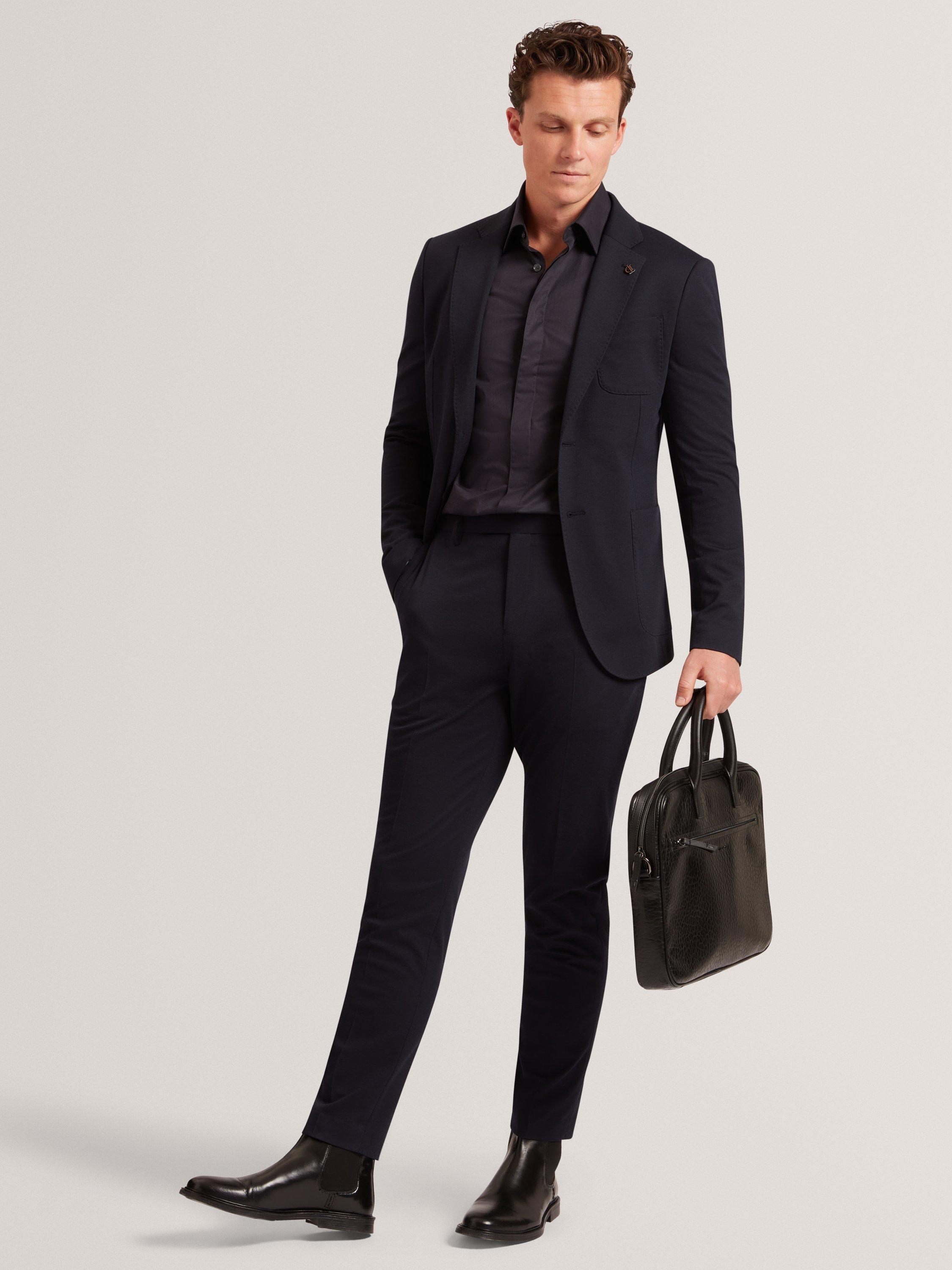 Product image 5 of 7, which shows Ted Baker Tibor Twill Shirt, Navy, M