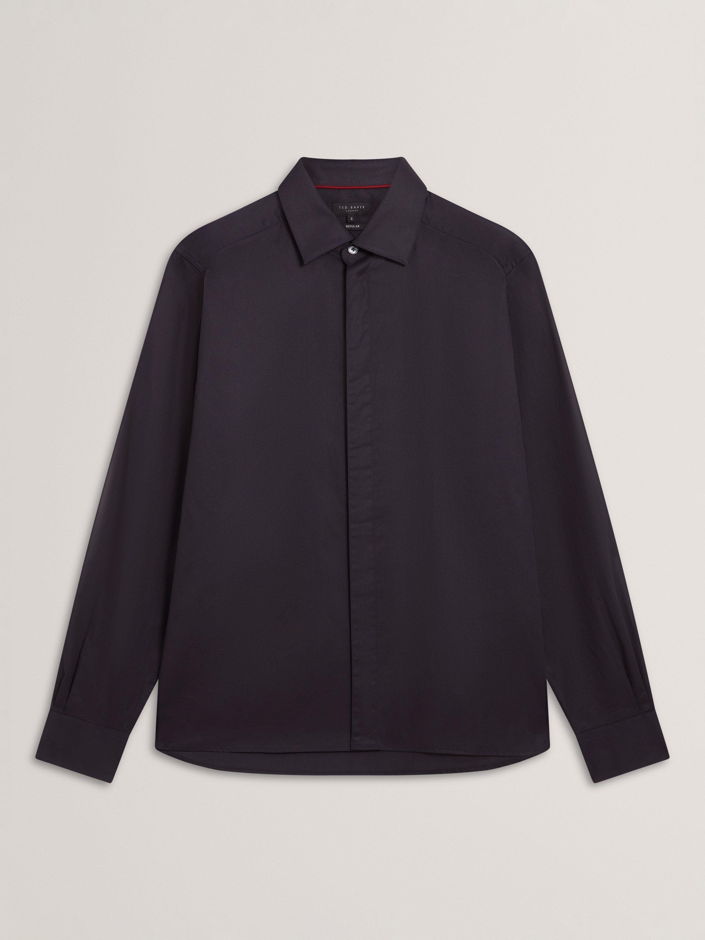 Product image 6 of 7, which shows Ted Baker Tibor Twill Shirt, Navy, M