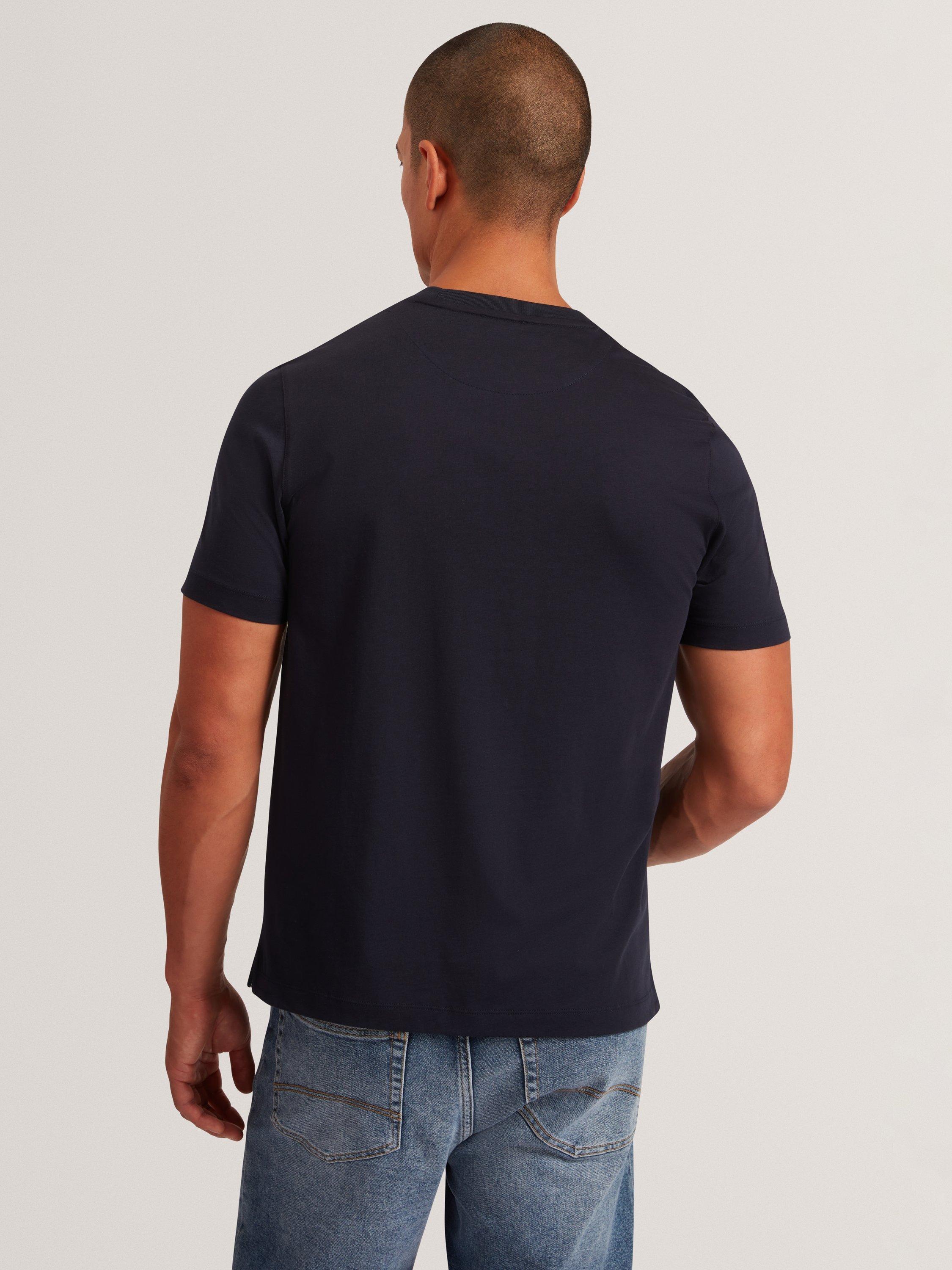 Product image 2 of 7, which shows Ted Baker Koney Graphic Print Cotton T-Shirt, Navy, S