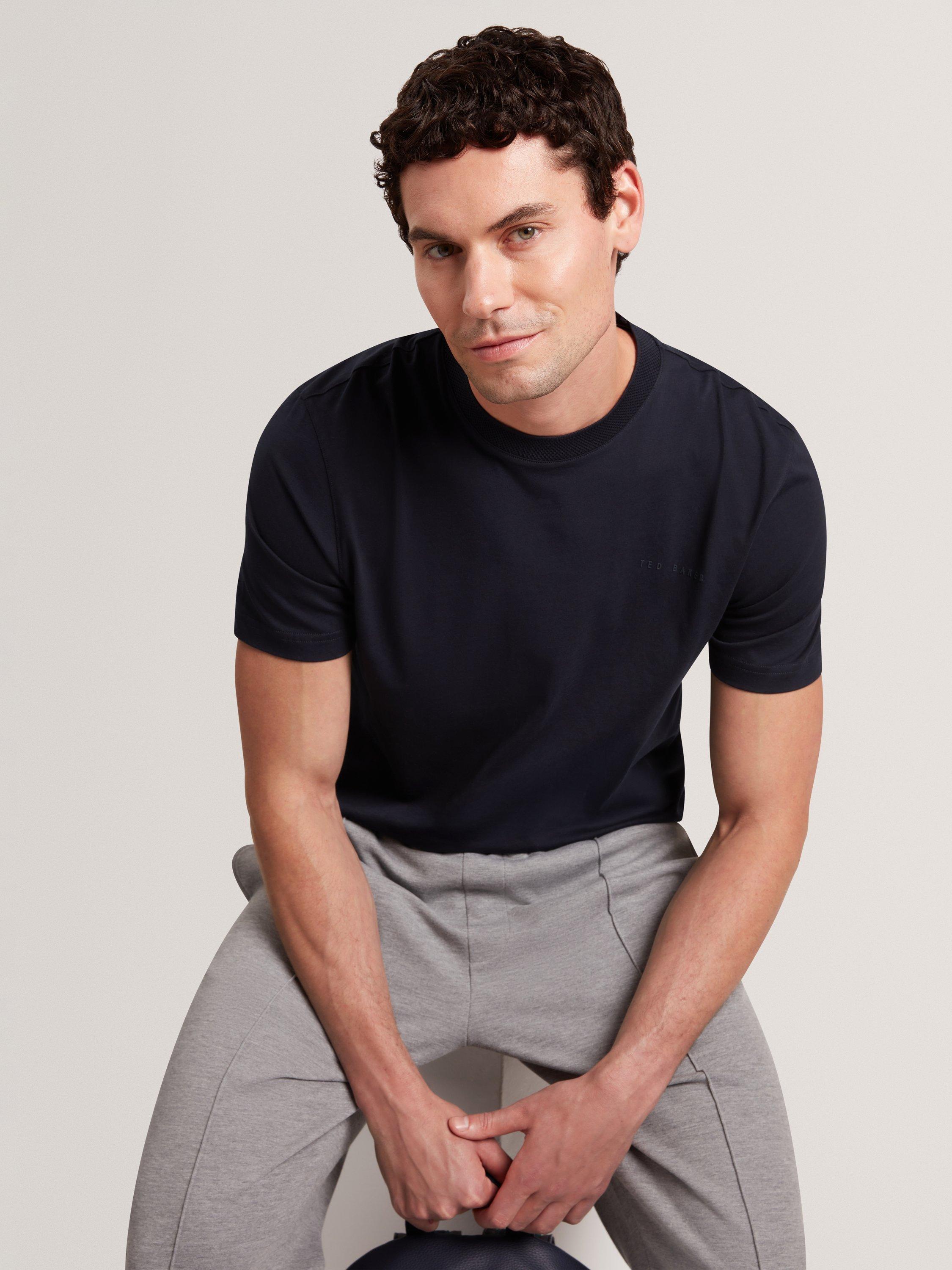 Product image 1 of 2, which shows Ted Baker Lierts Logo Cotton T-Shirt, Navy, M