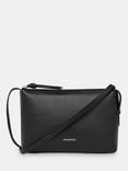 Whistles Kaia Zip Top Leather Crossbody Bag