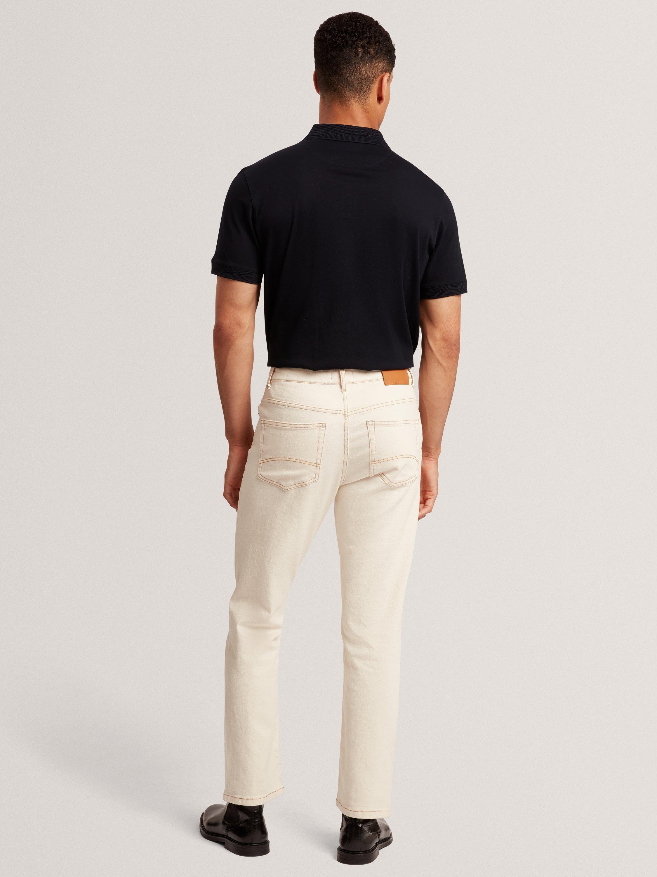 Product image 2 of 7, which shows Ted Baker Cyrile Half Zip Cotton Polo Shirt, Navy, M