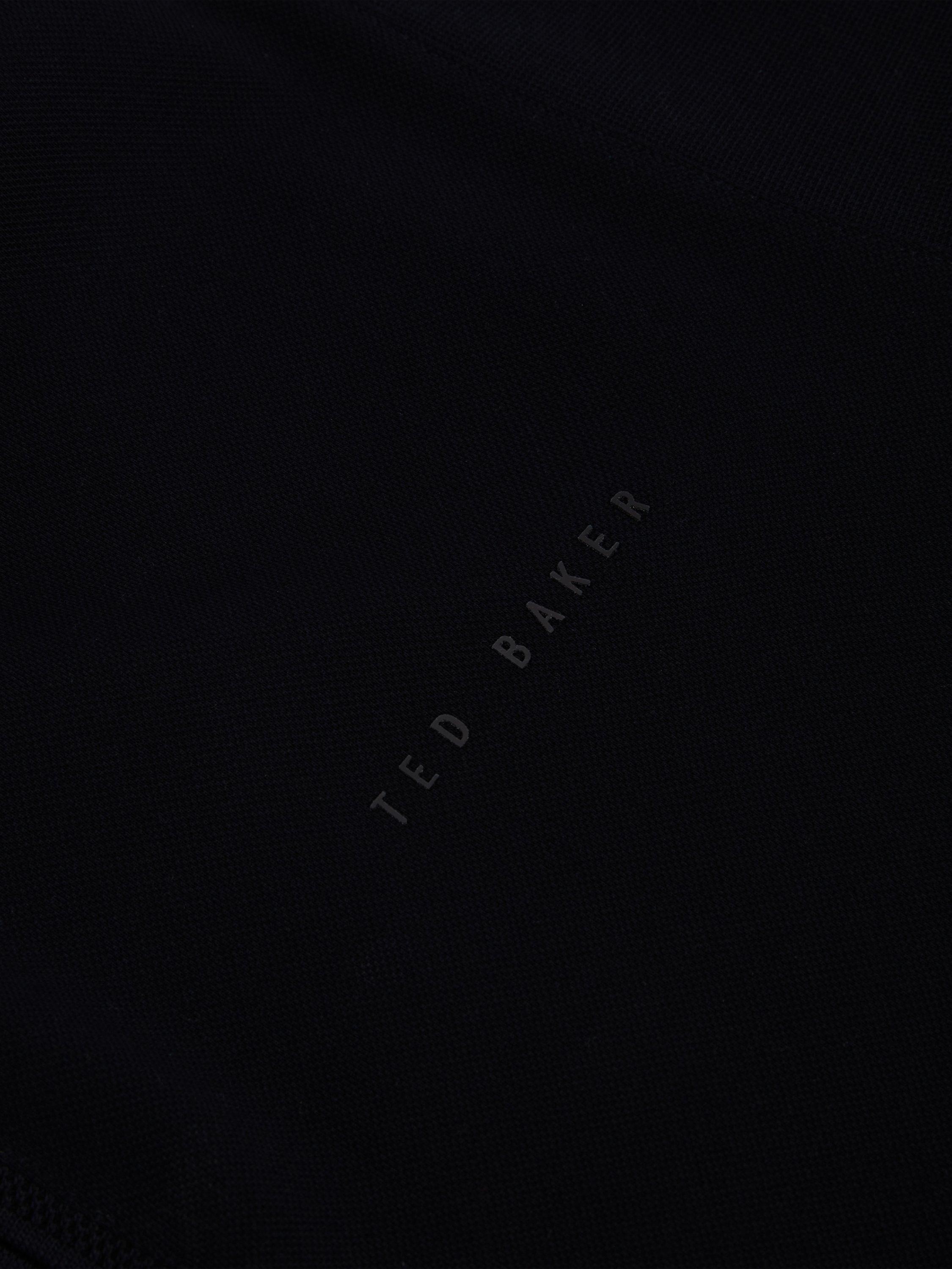 Product image 7 of 7, which shows Ted Baker Cyrile Half Zip Cotton Polo Shirt, Navy, M