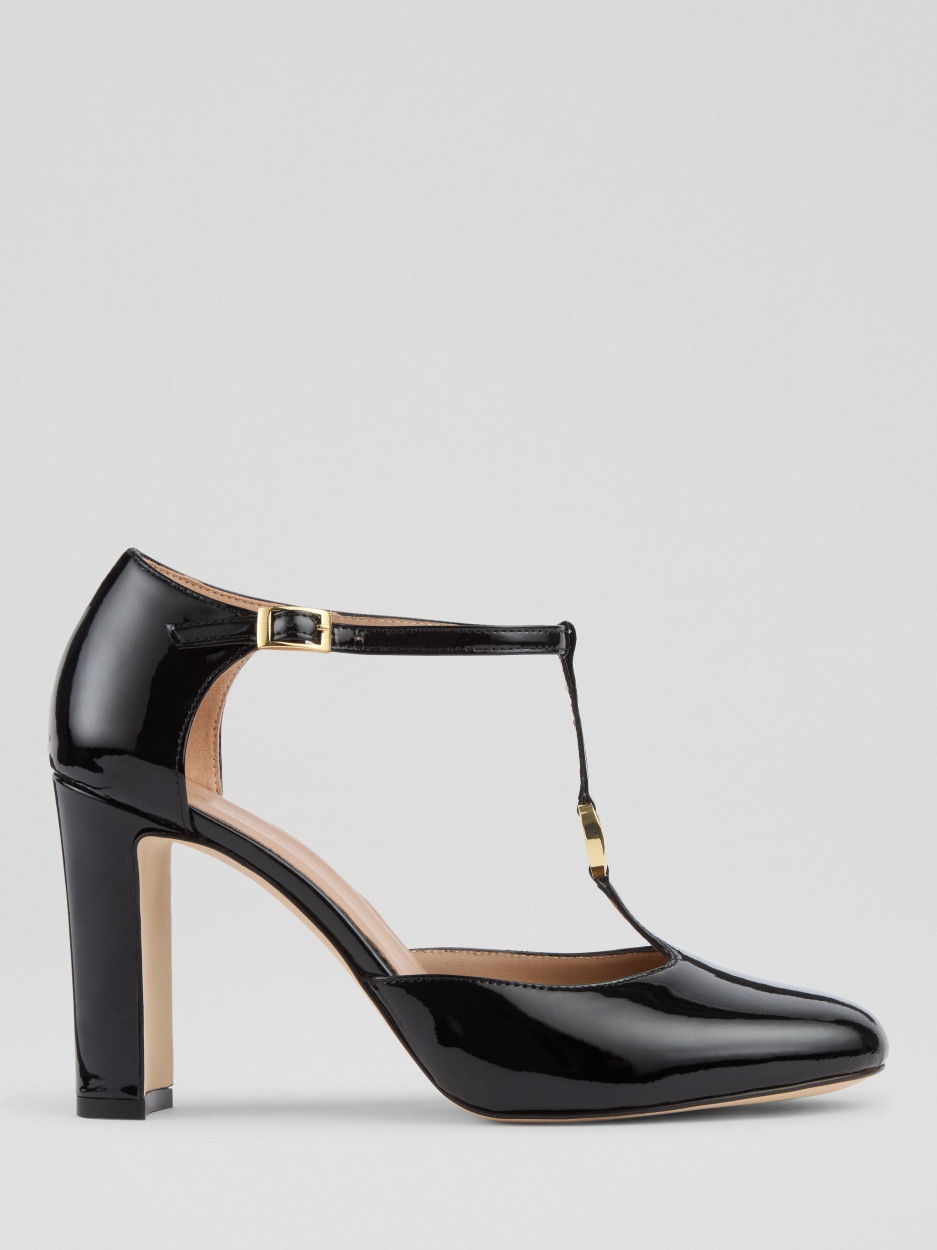 Product image 1 of 3, which shows L.K.Bennett Almina Leather Mary Jane Court Shoes, Black, 2