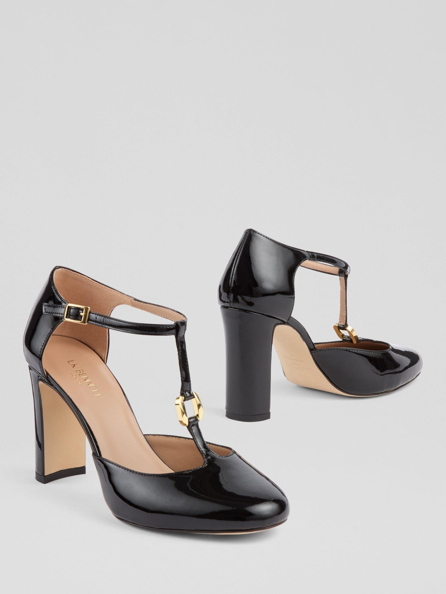 Product image 3 of 3, which shows L.K.Bennett Almina Leather Mary Jane Court Shoes, Black, 2