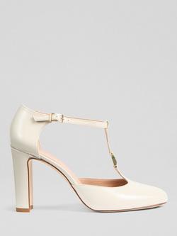 L.K.Bennett Almina Leather Court Shoes, Ecru