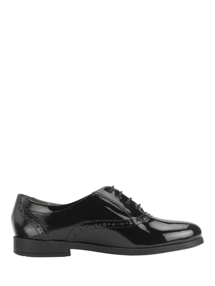 Start-Rite Kids' Hermonine Brogue School Shoes, Black Patent, Black Patent