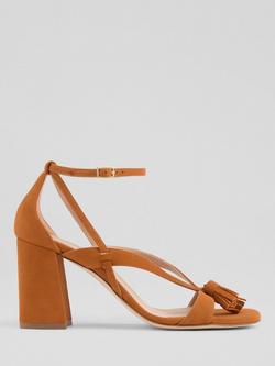 L.K.Bennett Jeanie Leather Strappy Sandals, Burnt Orange, Burnt Orange