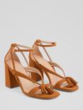 L.K.Bennett Jeanie Leather Strappy Sandals, Burnt Orange