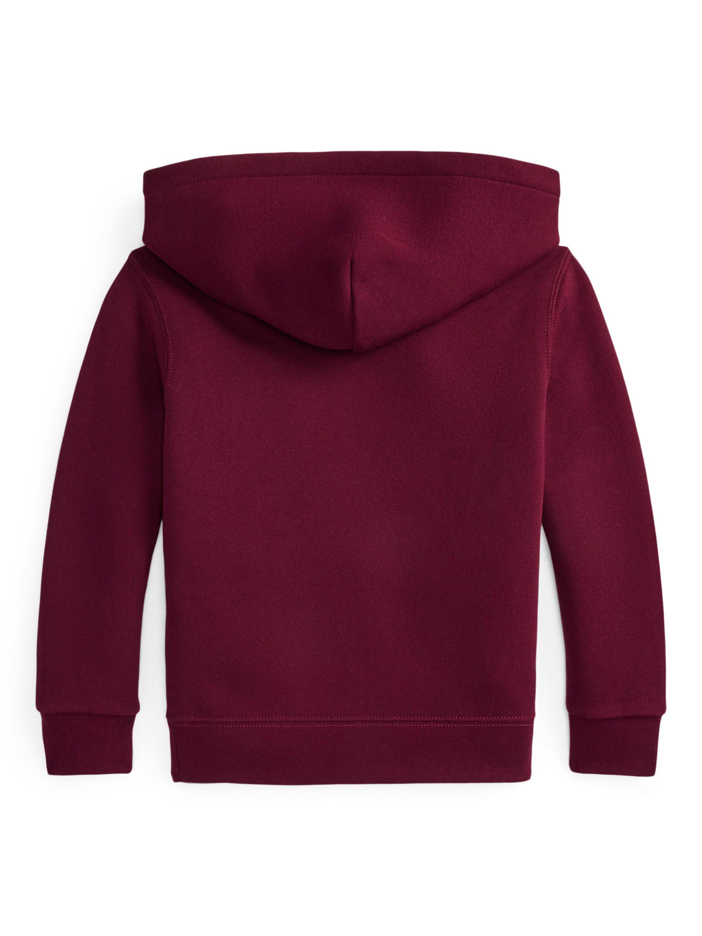 Product image 2 of 2, which shows Ralph Lauren Kids' Cotton Blend Polo Hoodie, Classic Wine, 2 years