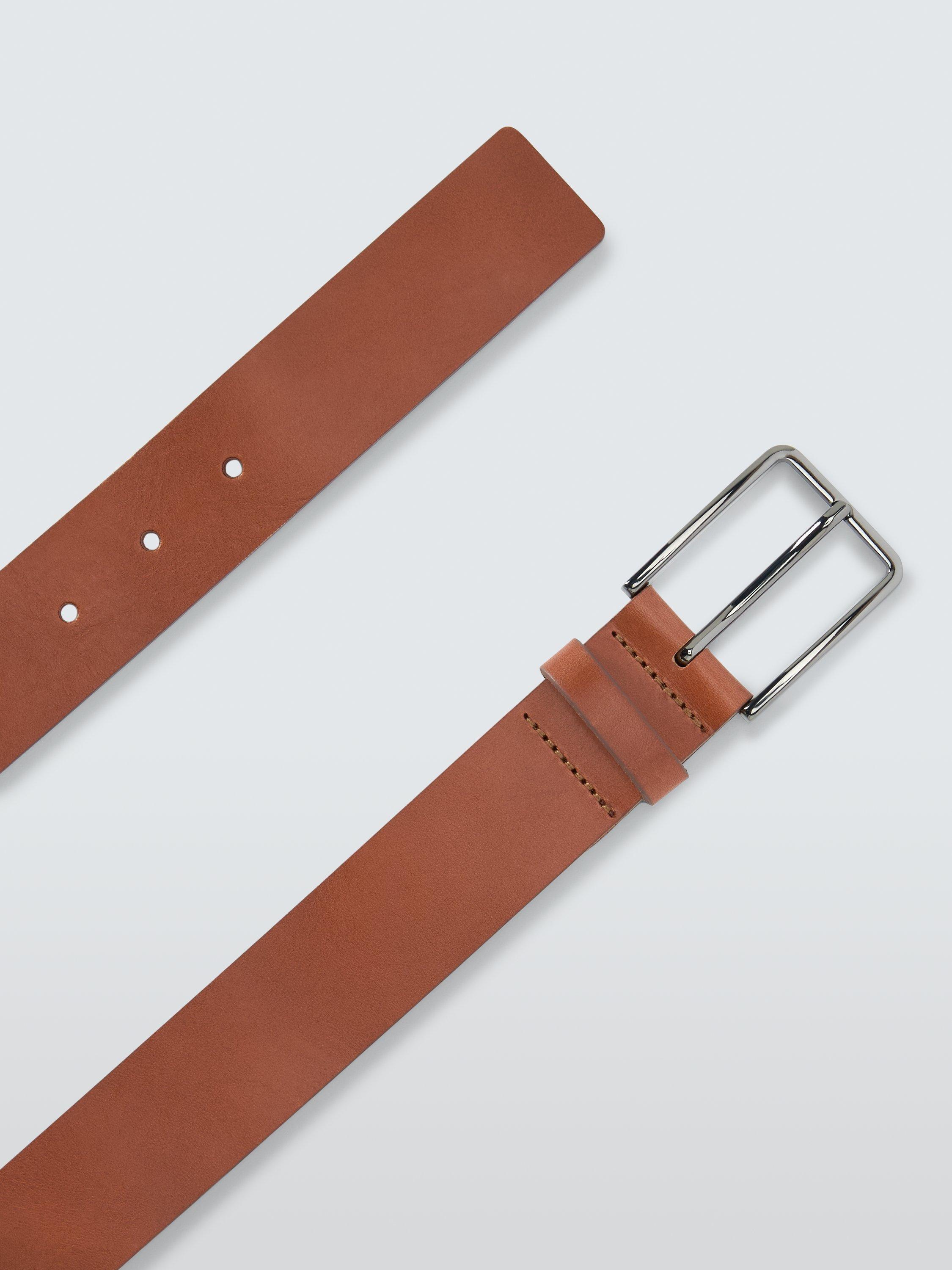 Product image 3 of 3, which shows John Lewis Leather Chinos Belt, Tan, S