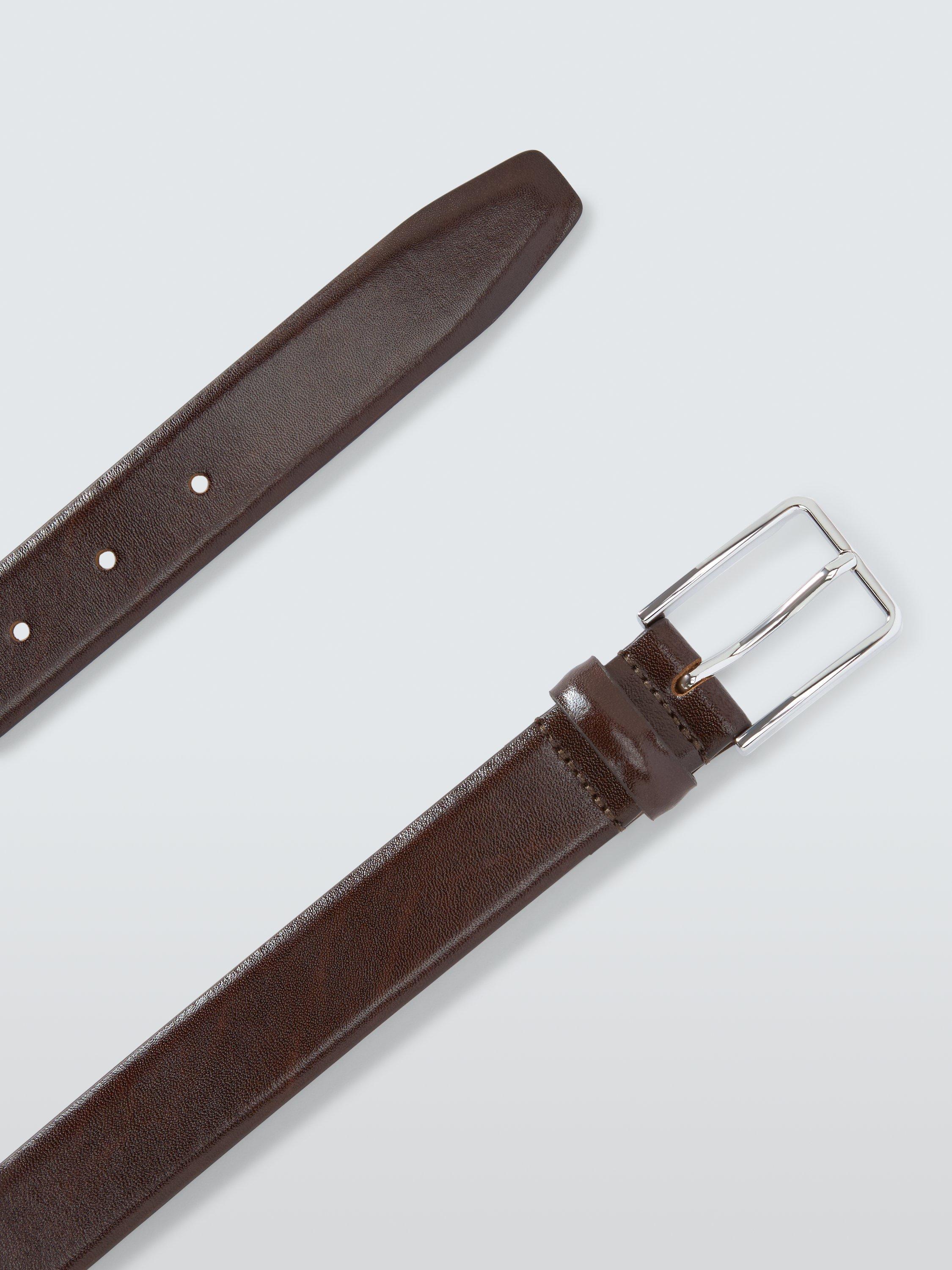 Product image 3 of 3, which shows John Lewis Leather Formal Belt, Dark Brown, S