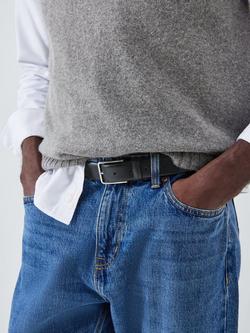 John Lewis Leather Formal Belt - view 2, Black