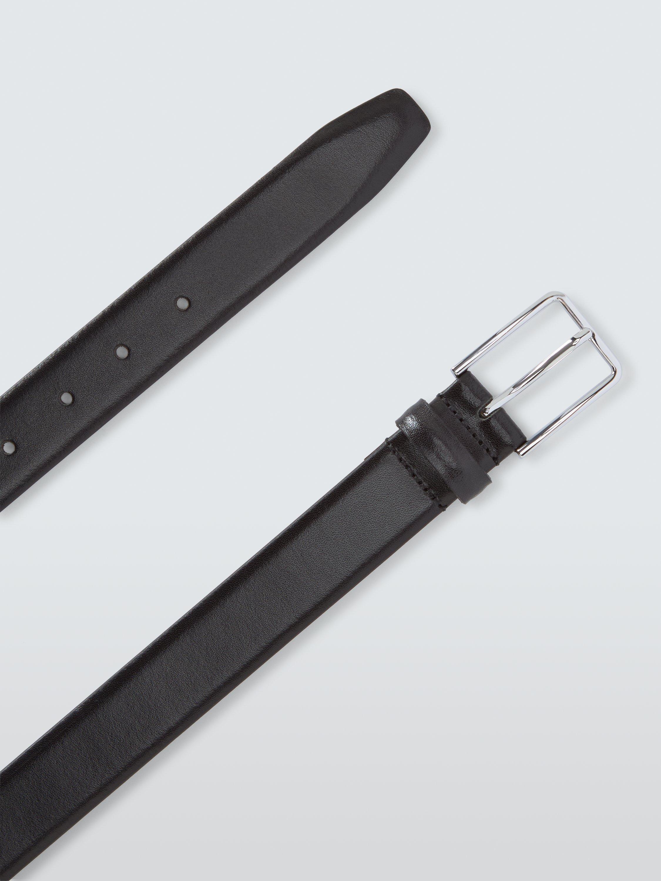 Product image 3 of 3, which shows John Lewis Leather Formal Belt, Black, S