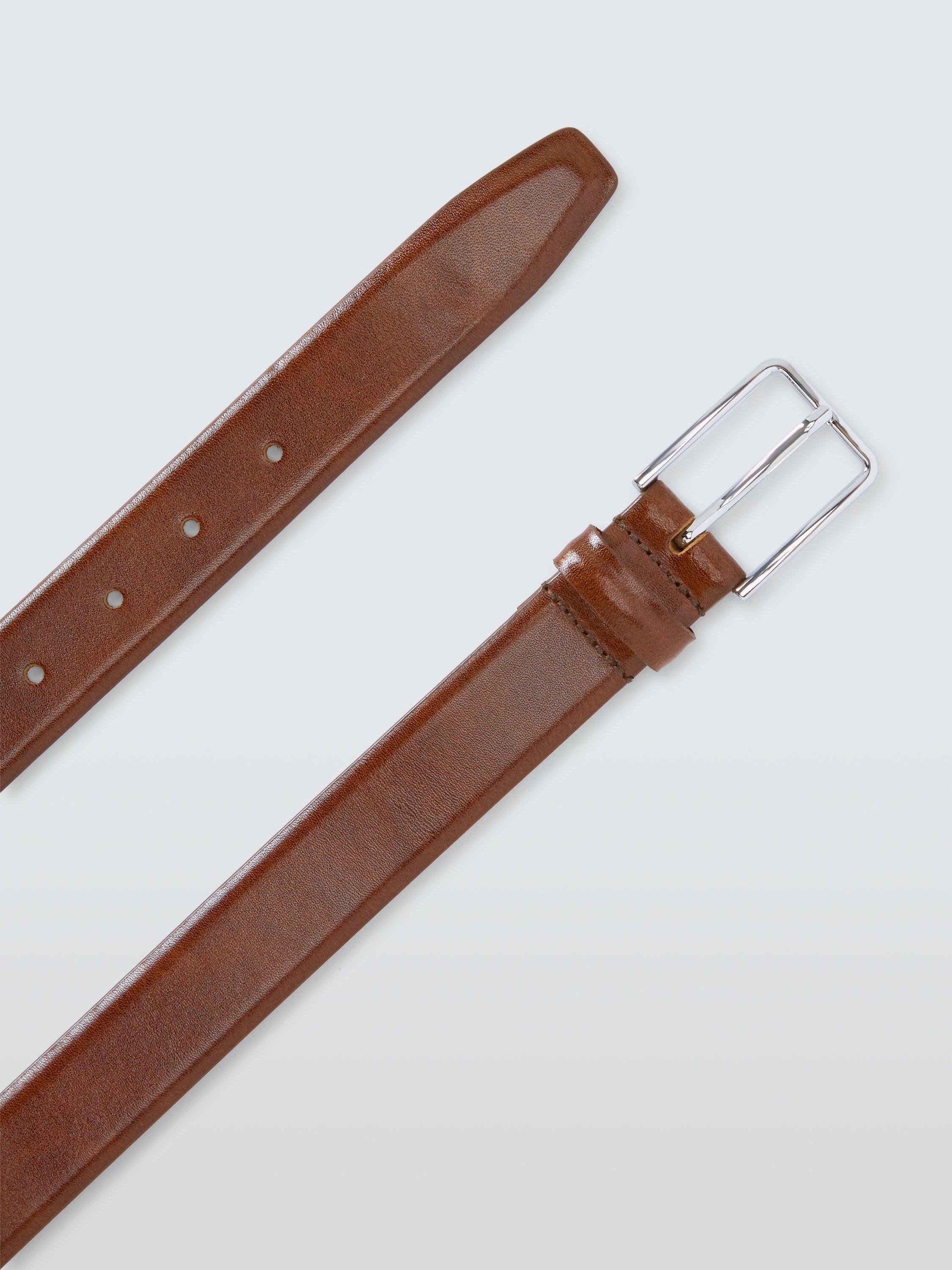 Product image 3 of 3, which shows John Lewis Leather Formal Belt, Tan, S