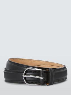 John Lewis Leather Horseshoe Belt, Black