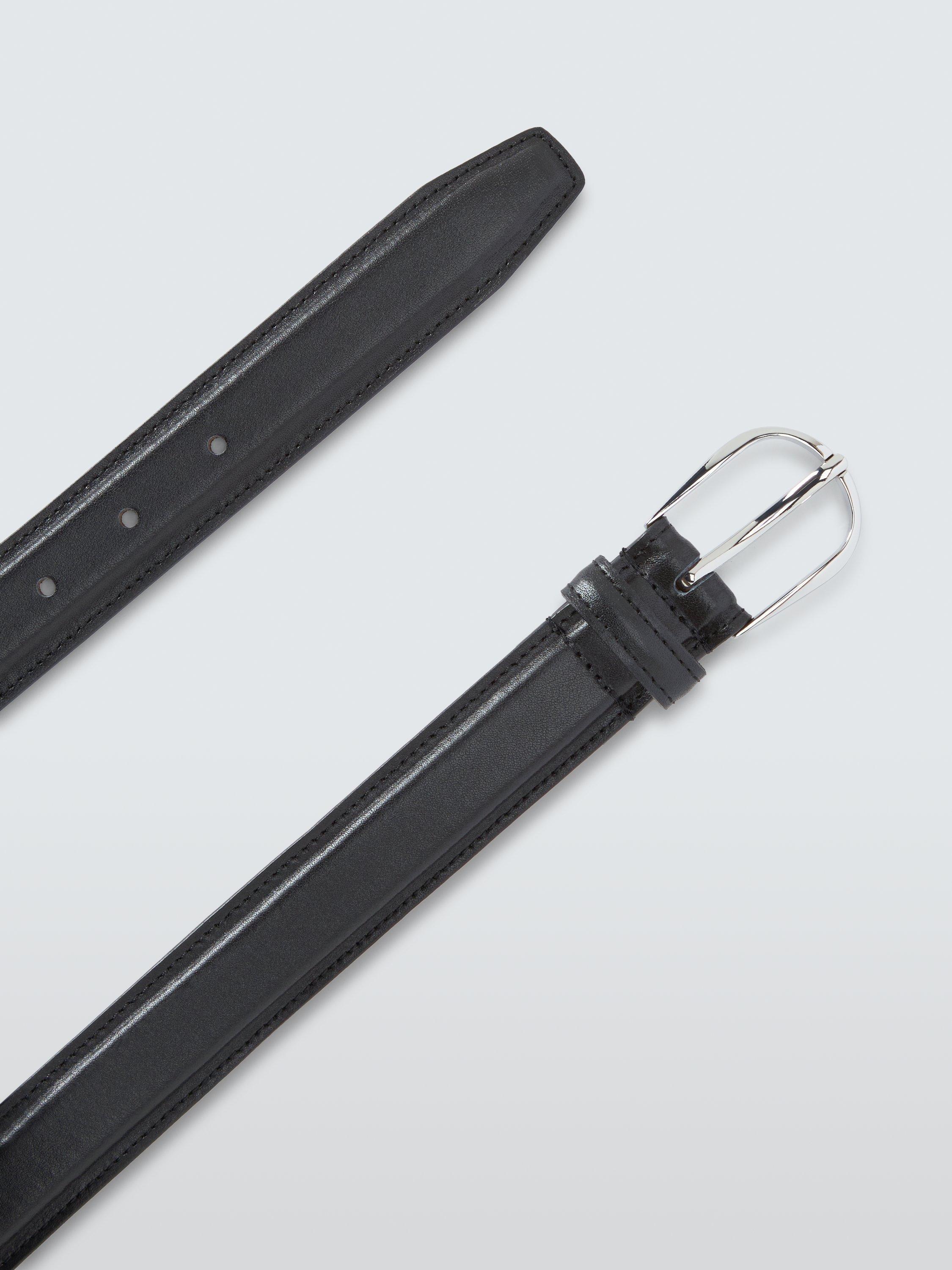 Product image 3 of 3, which shows John Lewis Leather Horseshoe Belt, Black, S