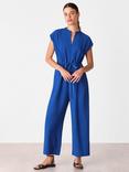 Whistles Sleeveless Drawstring Jumpsuit, Cobalt Blue