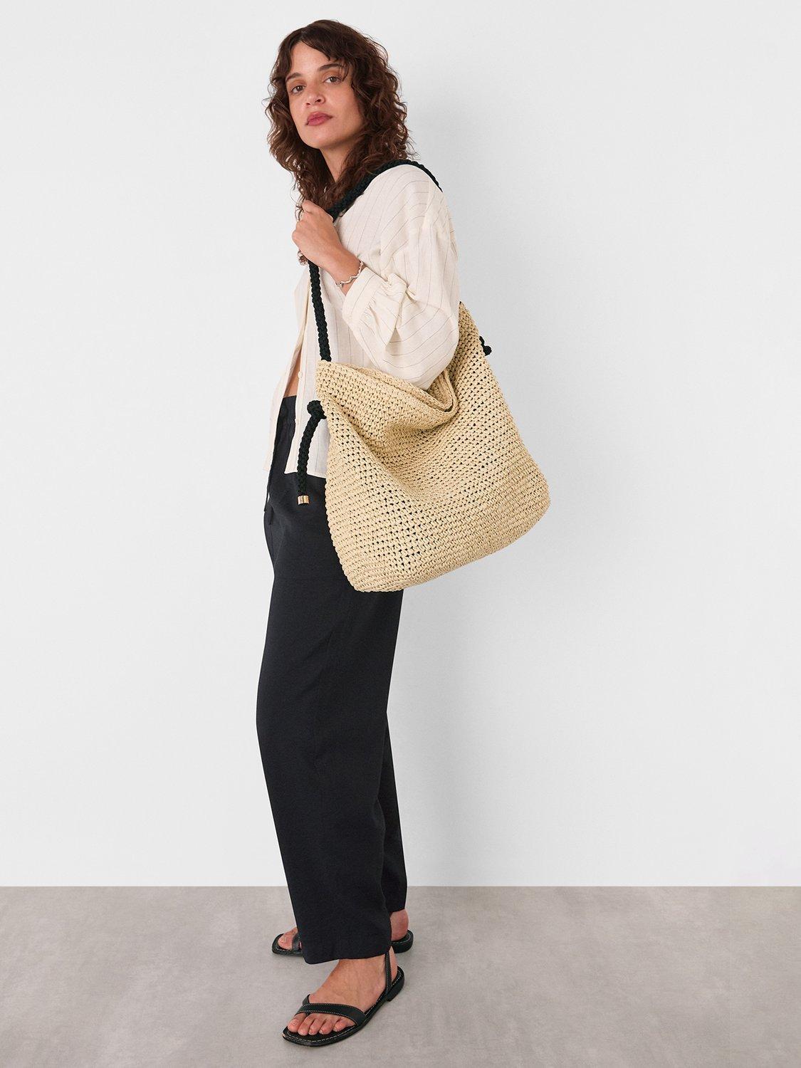Product image 4 of 5, which shows Whistles Tie Waist Trousers, Black, 6